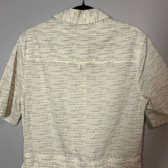 34N 118W Anthropologie Giana Utility Romper cream size M NEW - Picture 9 of 15